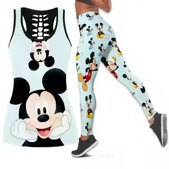 Mickey Hollow Tanktop Legging Sets | Women's Day Gift