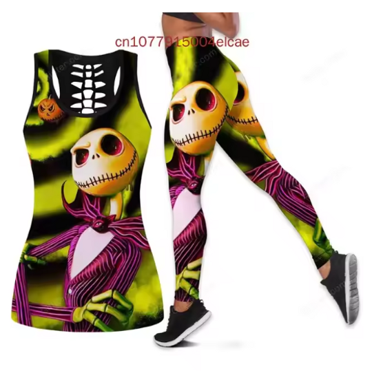 Disney The Nightmare Before Christmas Oogie Boogie Hollow Tanktop Legging Sets | Women's Day Gift