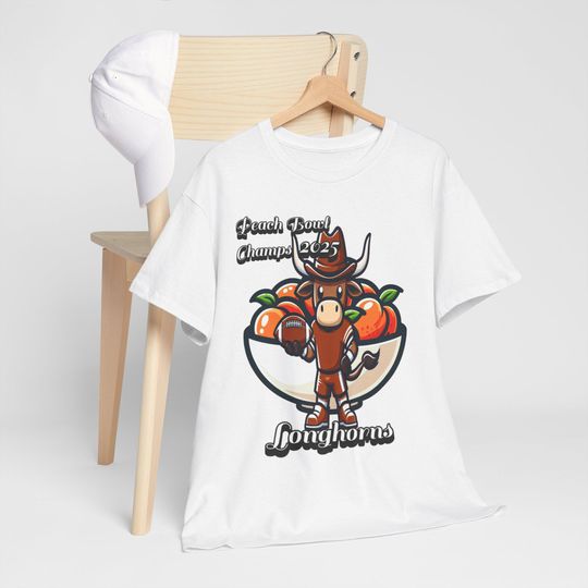 Peach Bowl Champs 2025 Unisex Tee, Sports Shirt, Texas Longhorns Apparel, Game Day Tee, Fan Gear, Gift for Sports Fans