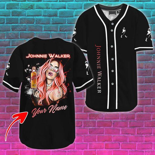 Personalized Sweet Lady Johnnie Walker Baseball Jersey - Johnnie Walker Jersey Shirt For Men Women, Johnnie Walker Baseball Shirt