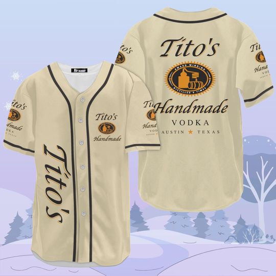 Titos Vodka Baseball Jersey, Vodka Lover Jersey Men, Austin Texas Label Athletic Jersey, Alcoholic Baseball Jersey Shirt, Gift For Him