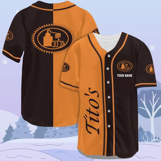 Tito's Handmade Vodka Jersey, Custom Titos Vodka Baseball Jersey, Vodka Lover Jersey, Personalized Football Jersey, Baseball Shirt