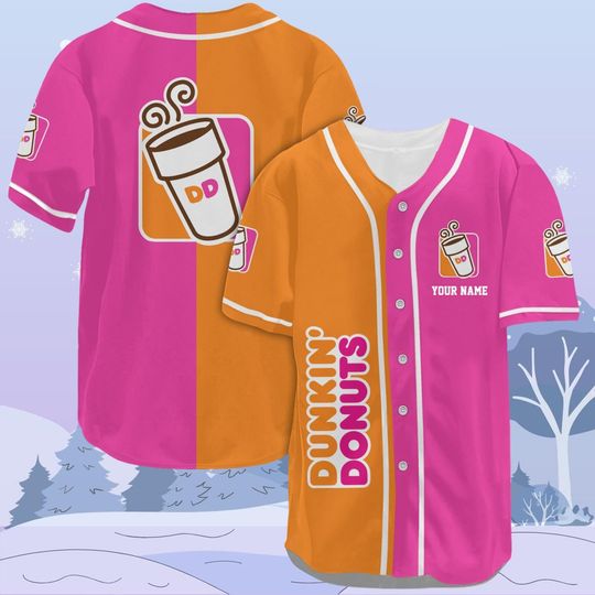 Personalized Dunkin Donuts Jersey, Coffee Addict Football Jersey, Just Donut Baseball Shirt, Dunkie Junkie Jersey, Coffee Lover Jersey