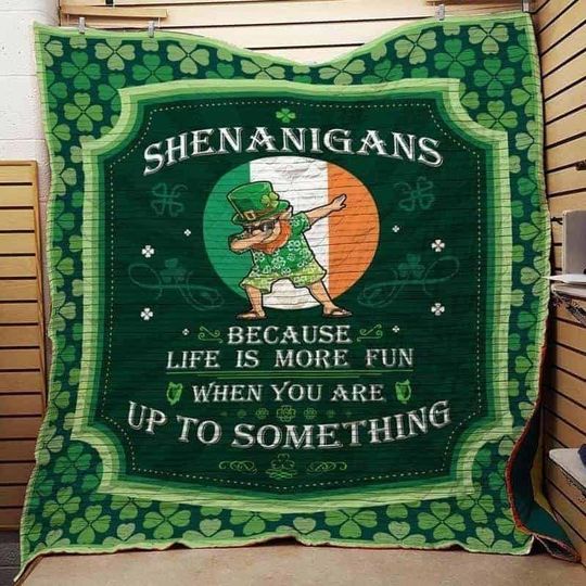 Irish St Patrick Day Quilt - St Patty Day Quilt, St Patrick's Day Decor, St Patricks Day Gift Irish Gift