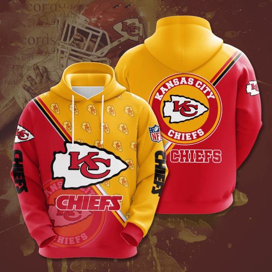 Kansas City Football 3D Hoodies, Kansas Chiefs 3D Hoodie