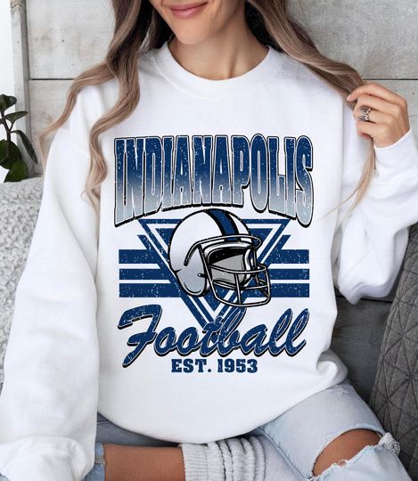 Vintage Indianapolis Football Sweatshirt, Indianapolis Sunday Football Sweatshirt, Indianapolis Football Fan Sweatshirt