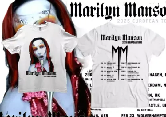 Marilyn Manson 2025 Euro Tour T-shirt