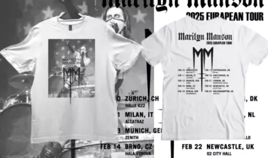 Marilyn Manson 2025 Euro Tour T-shirt