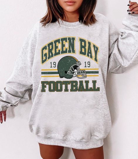 Green Bay Football Vintage 90s Sweatshirt, Sunday Football Sweatshirt