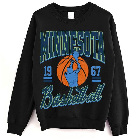 Minnesota Basketball Sweatshirt, Retro 90s Basketball Sweatshirt