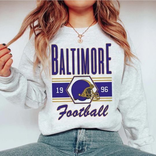 Baltimore Football Sweatshirt, Retro Style Baltimore Football Sweatshirt, Sunday Football Sweatshirt