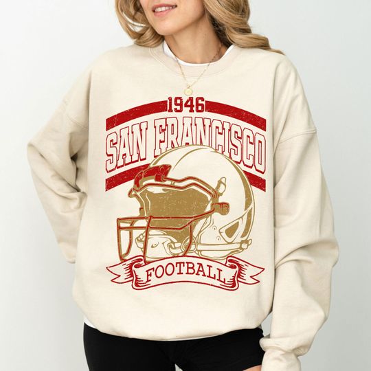 Retro 90s Style San Francisco Football Sweatshirt, Game Day, San Francisco Team Football Sweatshirt