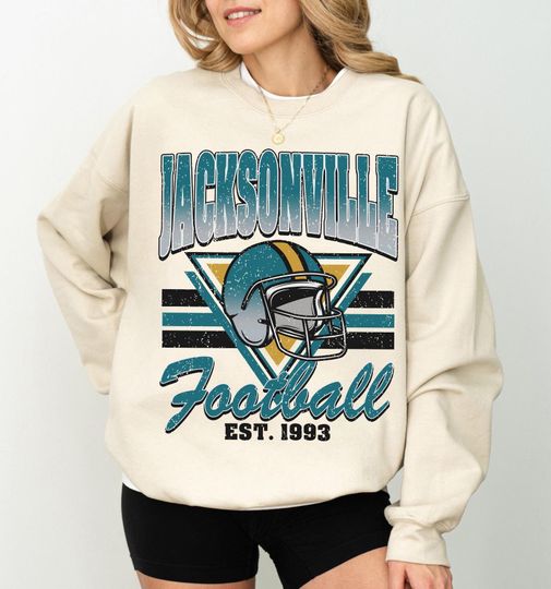 Jacksonville Football Retro Style Sweatshirt, Jacksonville Football Sweatshirt