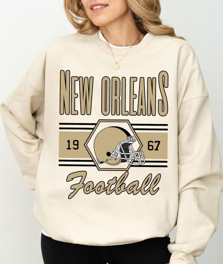 New Orleans Football Retro Style Sweatshirt, New Orleans Football Sweatshirt