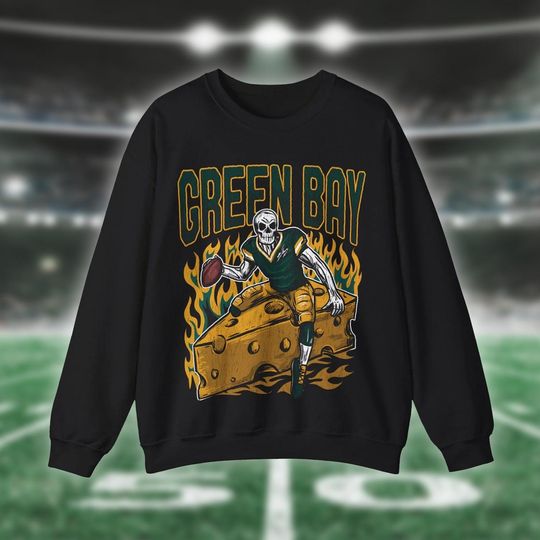 Green Bay Football Sweatshirt, Vintage Packers Football Fan Sweatshirt