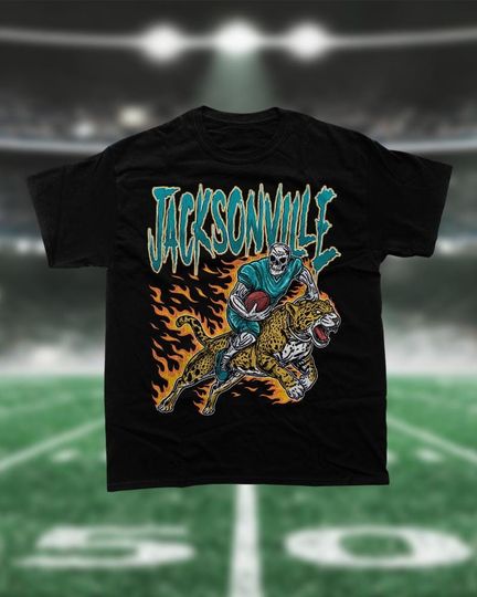 Jacksonville Football T-Shirt, Jaguars Bootleg T-Shirt, Vintage Jacksonville Jaguars T-Shirt