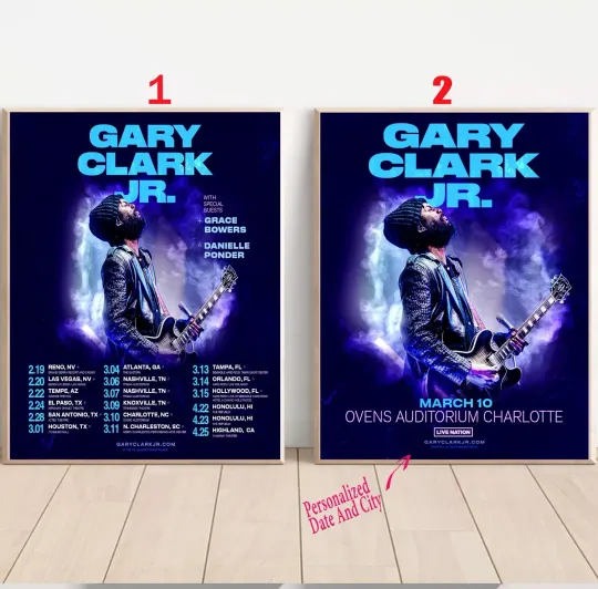 Custom Gary Clark Jr Tour 2025 US  Poster