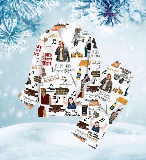 Wallen Western Pajamas Set, Country Band Pajamas, Western Pajamas Sets, Wallen Thick Pajamas