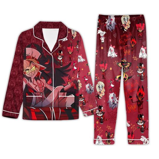 HazBin Hotel Pajamas Sets, HazBin Angel Dut Women Pajamas, Alastor Merch Set