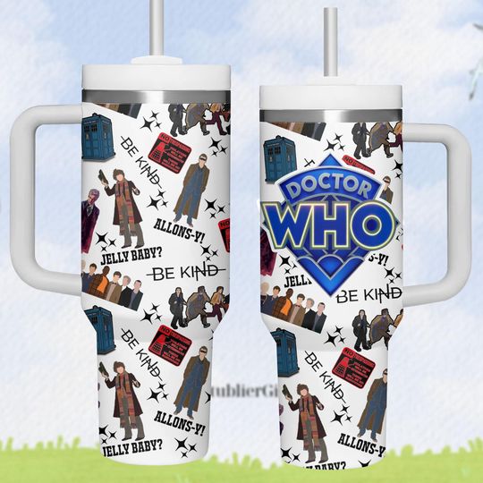 Doctor Who TV Series Tumblers 40 oz With Handle