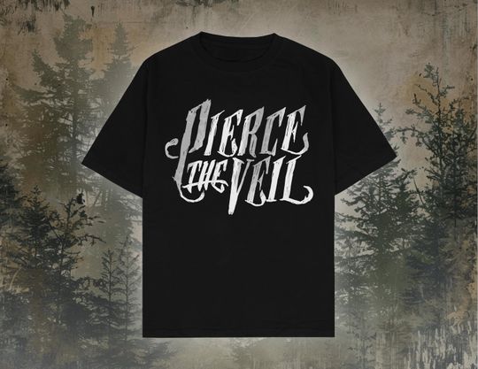 Pierce The Veil Logo T-Shirt, Pierce The Veil T-Shirt, Pierce The Veil Logo T-Shirt, Punk Rock Emo Music Tee, Pierce The Veil Merchandise