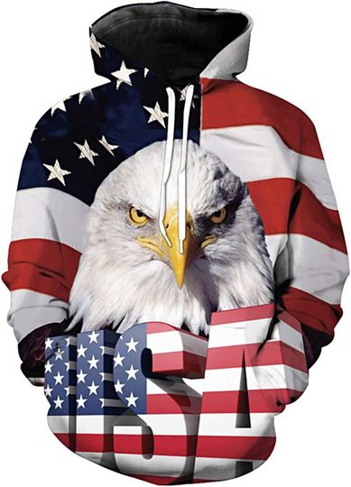 American Flag Eagle 3D Hoodies