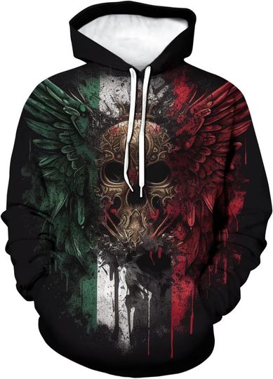 Mexico Flag Eagle 3D Hoodie