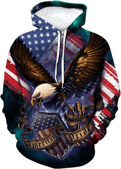 Men's American Pride Eagle 3D Hoodie