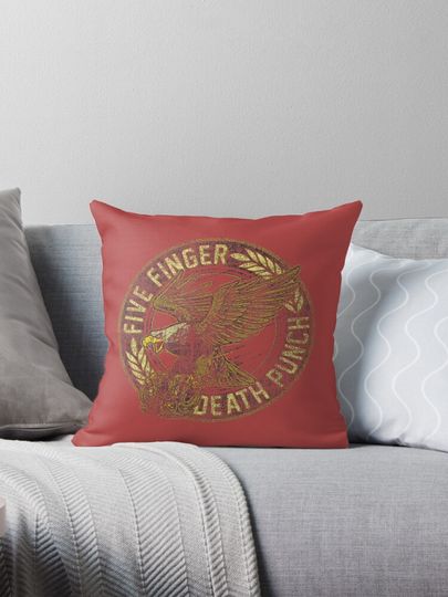 Discover 5Fdp Eagle Black And Gold Throw Pillow