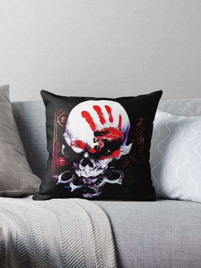 Skull Head Throw Pillow