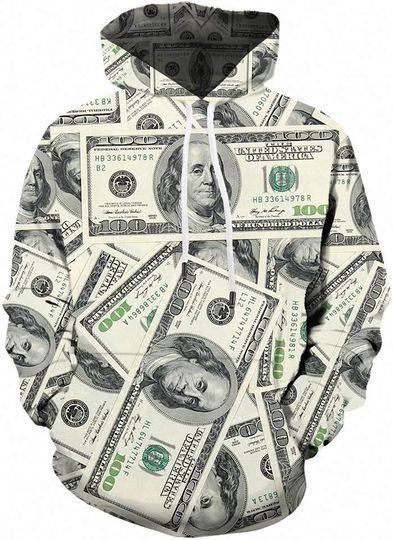 Money Dollar Pullover 3D Hoodie
