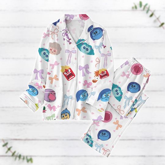 Inside Out Bow Coquette Pajamas Set, Disney Inside Out Pajamas Set