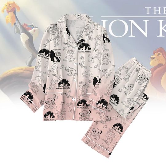 Disney Lion King Pajamas Set, Hakuna Matata Women Pajamas Set