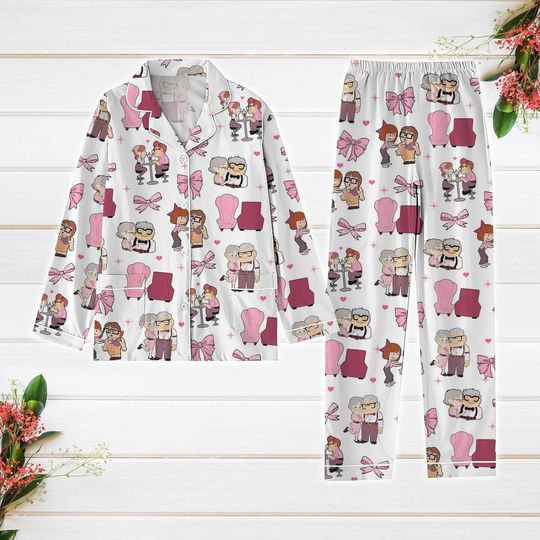 Disney Up Movie Pajamas Set, Carl And Ellie Women Pajamas Set