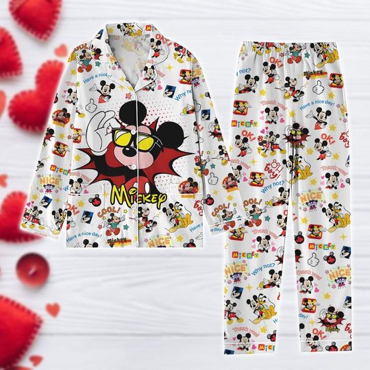 Mickey Pajamas Set Family, Mickey Mouse Funhouse Holiday Pajamas Set