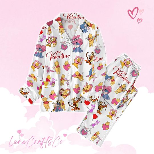 Pooh Be My Valentine Pajamas Set, Pooh And Friends Pajamas Set