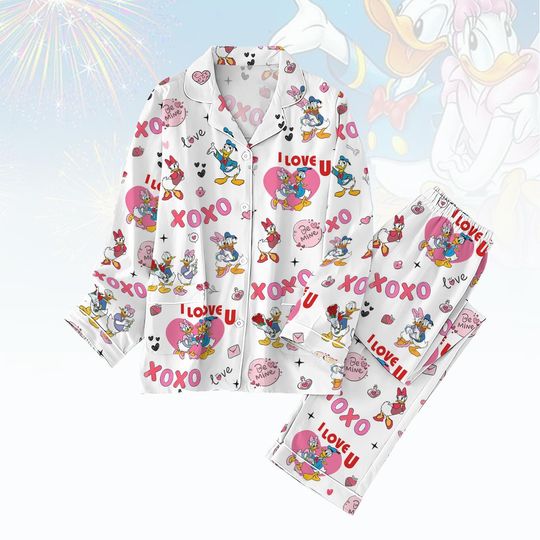 Donald And Daisy Pajamas Set, Xoxo Love Matching Pajamas Set