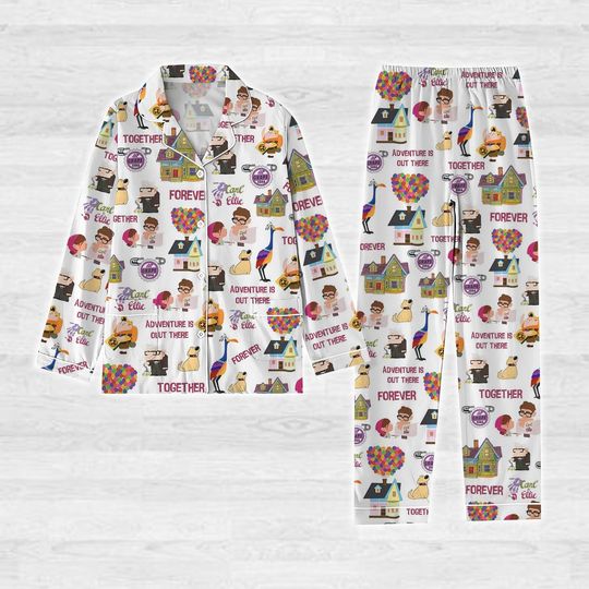 Carl And Ellie Pajamas Set, Disney Couple Thick Pajamas Set