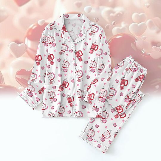 Be Mine Valentine Cup Pajamas Set, Obsessive Cup Disorder Pajamas Set