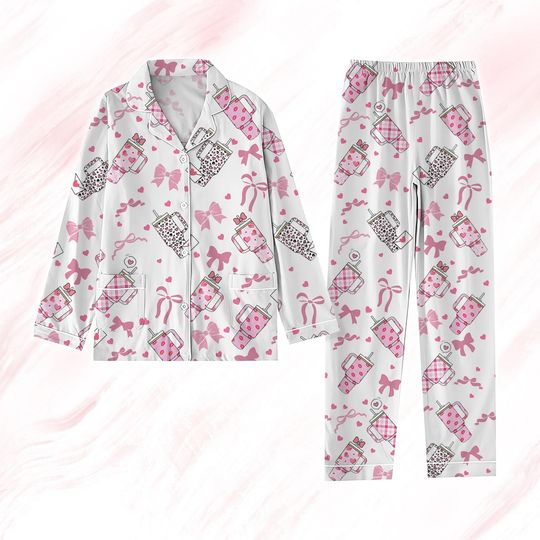 Obsessive Cup Valentine Pajamas Set, Love Cup Pajamas Set