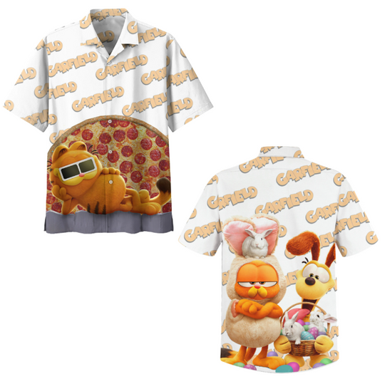 The Garfield Pizza  Signature Cool Hawaiian Shirt Hawaiian All Over Print Shirt