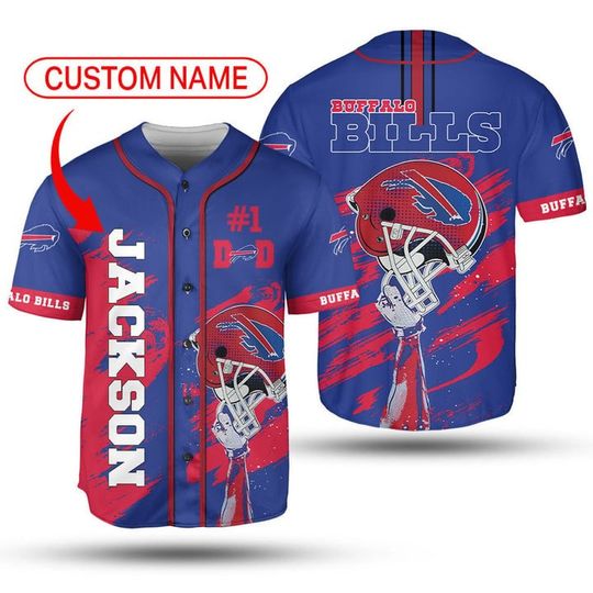 Personalized Buffalo Bills Baseball Jersey, Bills Team Jersey, Sunday Football