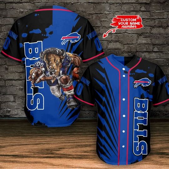 Personalized Buffalo Bills Baseball Jersey, Buffalo Bills Team Jersey, Sunday Football