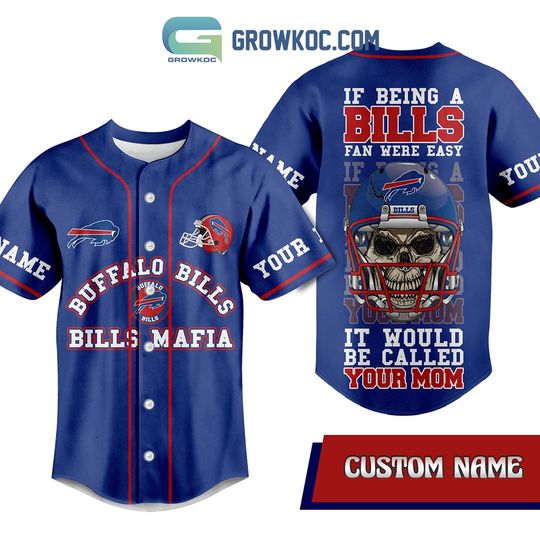 Personalized Buffalo Bills Baseball Jersey, Game Day Football, Bills Mafia Baseball Jersey