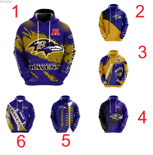 Baltimore Ravens 3D Hoodie | Football Lover Gift | Game Day Shirt