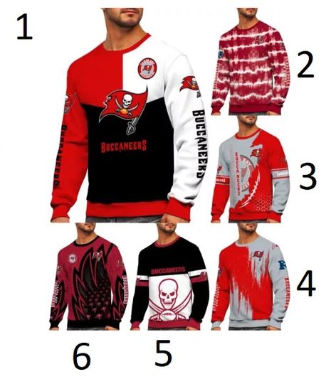 Tampa Bay Buccaneers Men's 3D Sweatshirt Football Long Sleeve Pullover