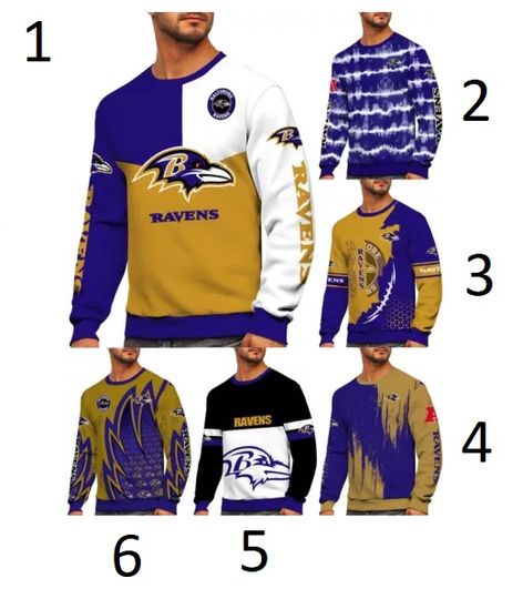 Baltimore Ravens Men's 3D Sweatshirt Football Casual Long Sleeve Pullover