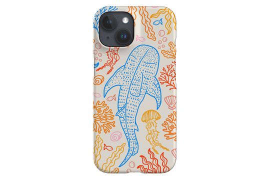 Color Whale Shark Coral Reef Phone Case