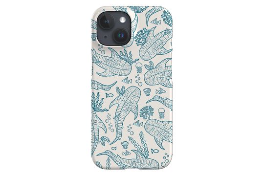 Blue Whale Shark Scatter Coral Reef Phone Case