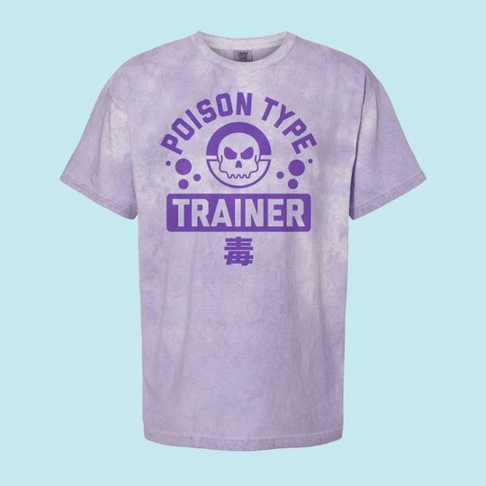 Poison Type Trainer Color Blast T-Shirt, Kawaii T-Shirts, Japanese Graphic Tees, Video Game Shirt